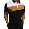 Men's Solid Colour Printed Slim Fit Short Sleeve Polo Shirt,Men's Cool Button Fashion Polo Summer Shirt