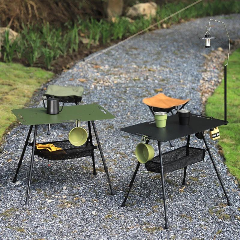 Outdoor Tactical Table, Lightweight IGT Aluminum Alloy Height-adjustable Table, Portable Foldable Camping Picnic BBQ Rack