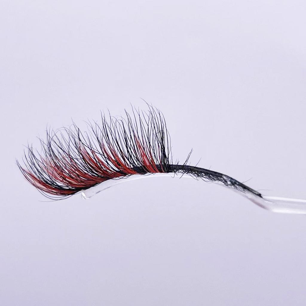 New Product Cat Eye Colored Mink Eyelashes European And American Eye Tail Lengthening Natural Eyelashes