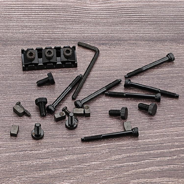 Electric Guitar String Locking Nut  Guitar Lock Nut with Screws and Wrench Electric Guitar Lock Nut Guitar Accessories
