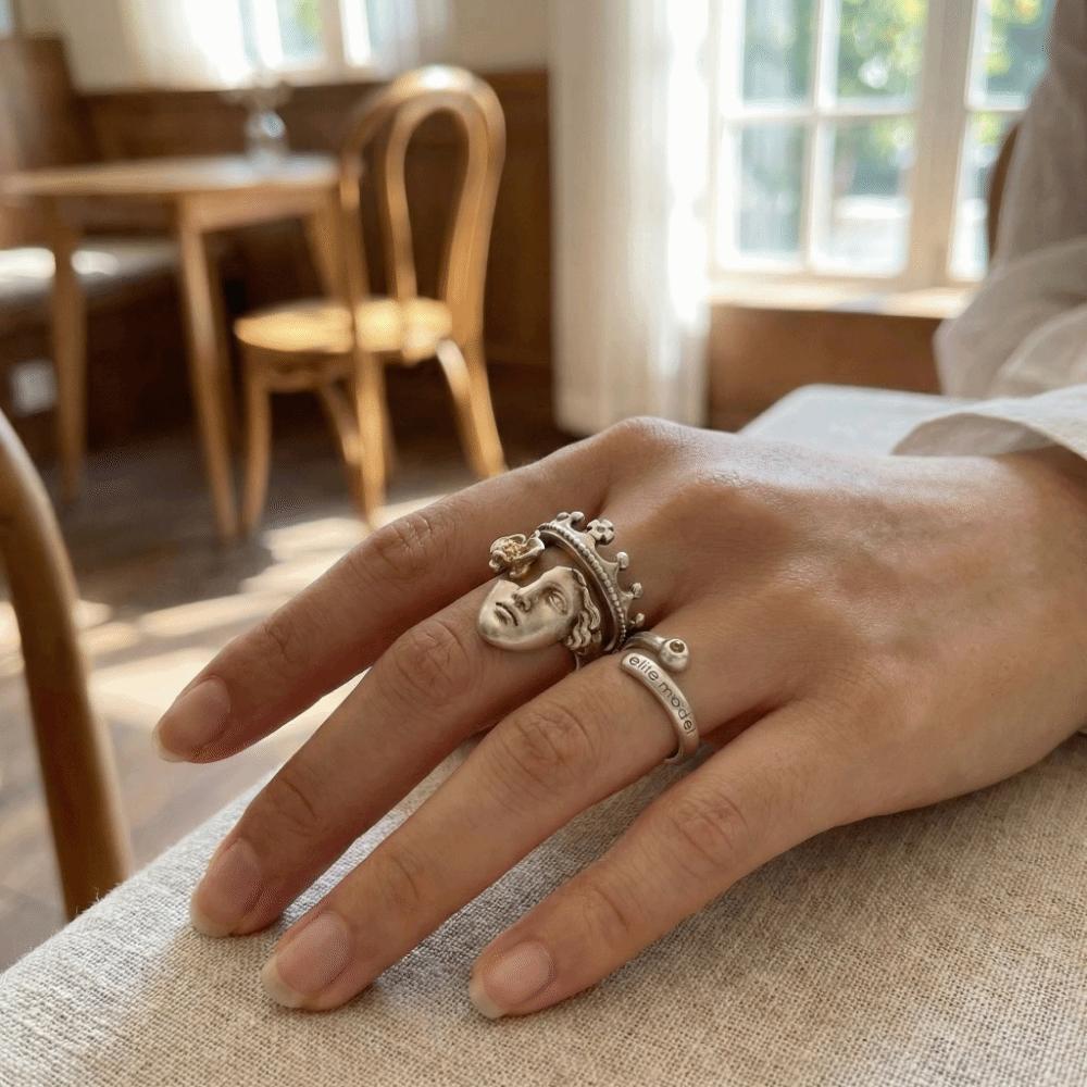 Minimalist Masquerade Mask Ring Elegant Stacked Ring Unique Venus Crown Ring  Daily Wear