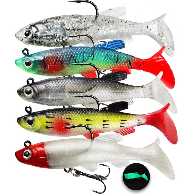 Submersible MinnowTSoft tail bait8CM 13gBionic lure specifically designed for bass fishing in both freshwater and saltwater