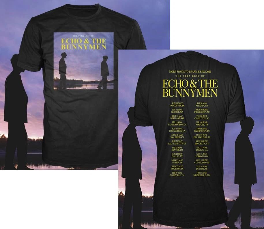 Echo and the Bunnymen Tour Shirt, reprinted, 2-sided S