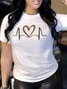 European and American spot printed crew neck T-shirt spring and summer casual short-sleeved crew neck top short-sleeved women's T-shirt