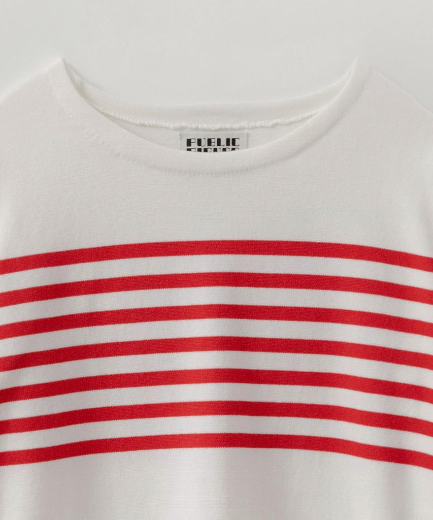 PUBLICFIGURE Essential Basque Shirt_Ivory/Red
