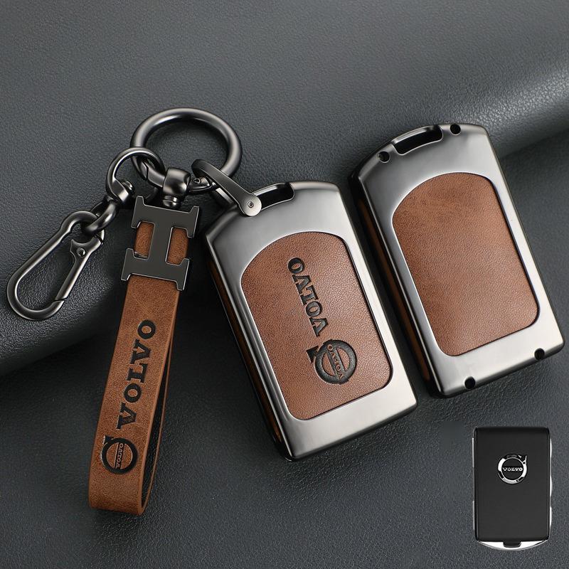 Car Styling Remote Key Case Cover Shell Holder For Volvo S60 S90 XC40 XC60 XC90 V60 V90 Polestar 1 Polestar 2 Protector Keychain