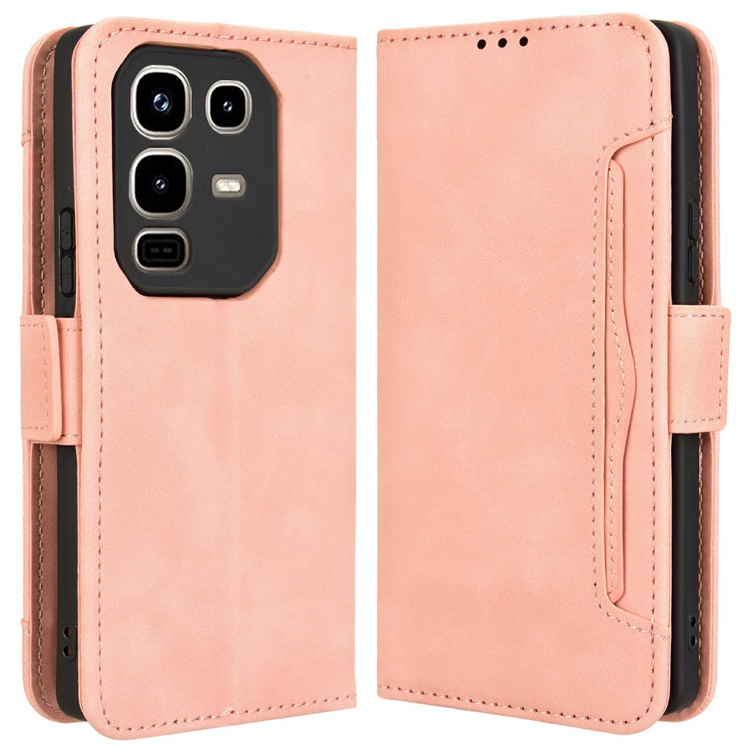 

Для Infinix Note 50 4G/Note 50 Pro 4G Чохол-гаманець Шкіряний чохол для телефону з кількома слотами для карток Pink