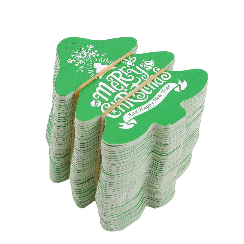 100pcs Merry Christmas Gift Tags Red Green Xmas Tree Round Shape Card Tag Christmas Tree Hanging Decor Gift Wrapping Labels