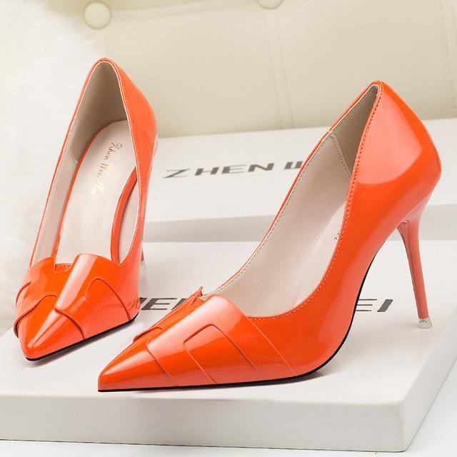 Women Pumps Pointed -Toe Ladies Office High Heels New Female Club Party Shoes Womans Dress Heels Solid 9cm High Wedding Shoe