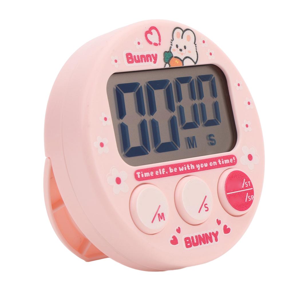 Minuteur de cuisine numérique écran LCD compact dessin animé électronique magnétique pour enfants