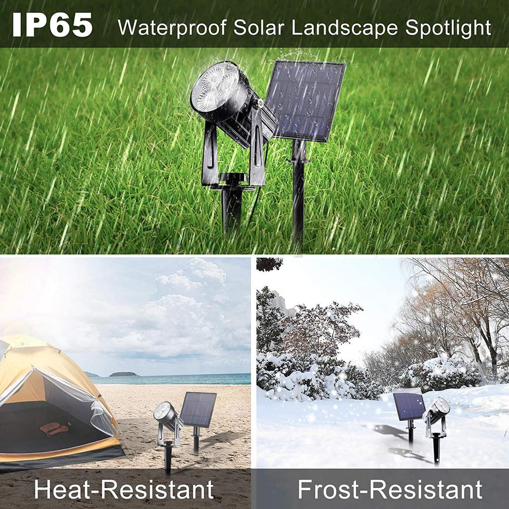 T-SUN Cold White Solar Spotlight Light IP65 Waterproof Adjustable Brightness Solar Garden Light Solar Light Outdoor Solar Lamp