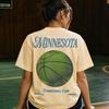 Minnesota Basketball Grafik T-Shirt, Streetwear Bball Shirt mit Rückendruck