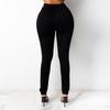 Women's Stylish Solid Color Casual Pocket High-waisted Slim Pencil Denim Pants