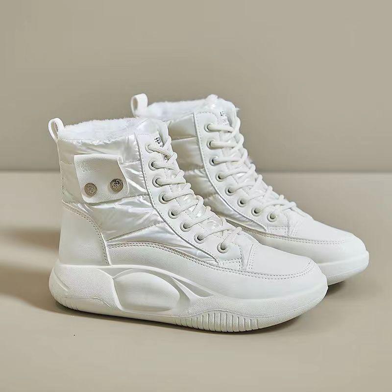 Fleece Shoes Women's New Winter Warm 2025 Winter New Medium Tube Snow Boots Waterproof and Cold-proof Fashion Women's Boots