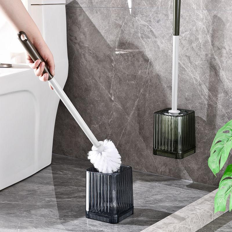 Home Wall Mounted Toilet Brush New Wall Mounted Blind Spot Brush Set Bathroom Toilet Cleaning Long Handle Artifact