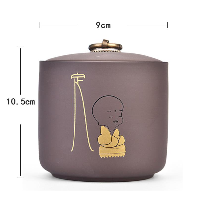 Purple Clay Tea Caddies Pu'er Tea Tin Household Sealed Jar Kitchen Dried Fruit Food Moisture-proof Storage Cans Tea Storage Tank