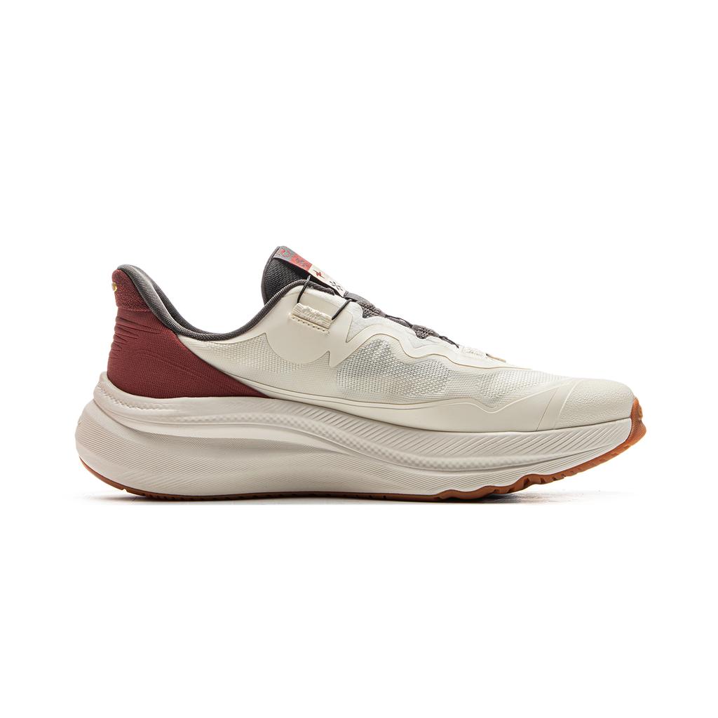 Li Ning Soft Go Max 2 Retro Versatile Fashion Classic Shock Absorption Non-Slip Wear-Resistant Low-Top Casual Shoes Men Sneakers White Red AGLV001-3