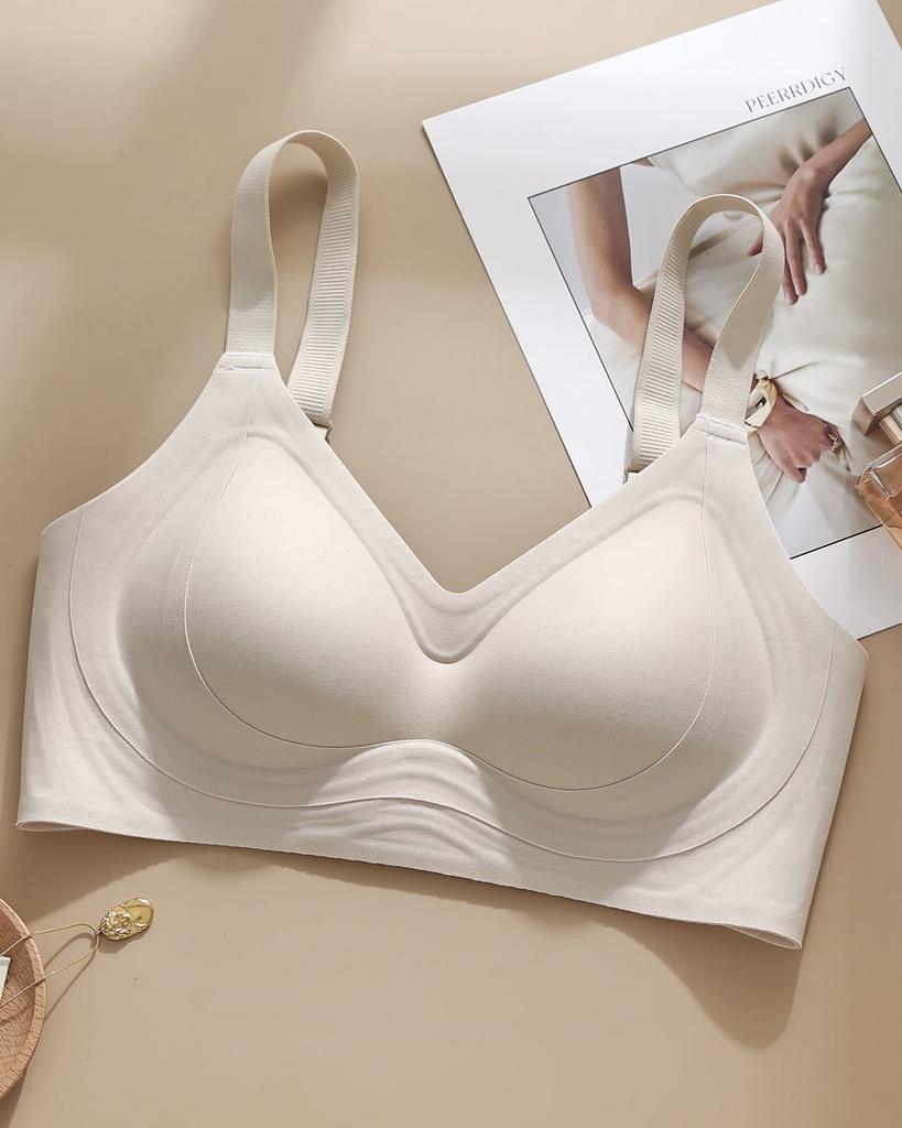 Jelly Glue Strip, Fully Fixed Cup, Underwear, Women's Small Breasts Gathered, Not Empty Cup, Pull Up Support, Anti-sagging Palm Cup, Bra