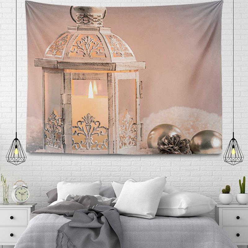 Seria wiszących gobelinów z tkaniny w stylu bożonarodzeniowym