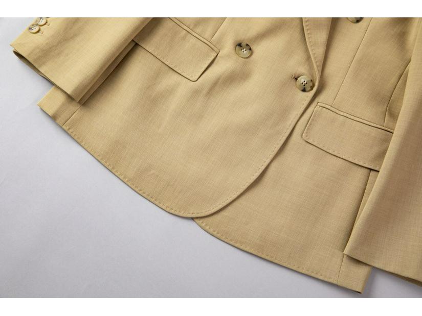 Women's Double-Breasted Slim-Fit Blazer - Formal High-End Jacket for Spring and Autumn