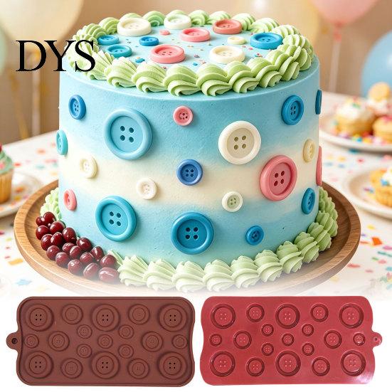Button Silicone Mold Mold, Food Grade Non Stick Chocolate Candy Making Casting Professional Nail Art Tool Tray, Flexible Easy Release for DIY