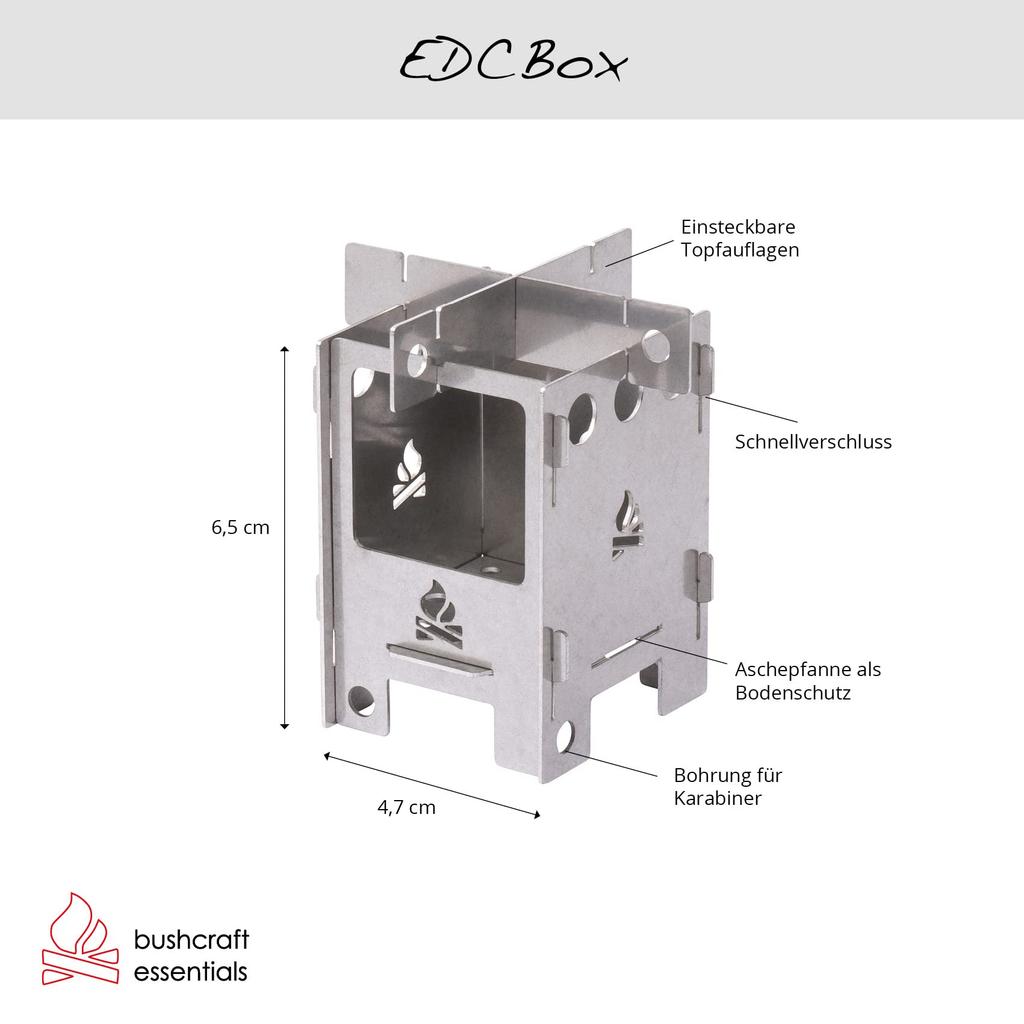 Bushbox EDC Micro Stove, Titanium Micro Cooker, Fire Pit, Portable Stove