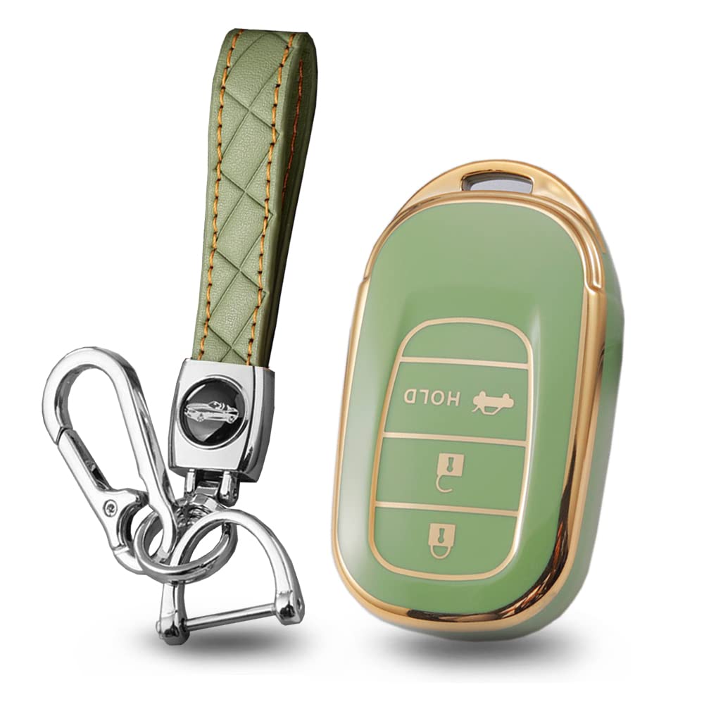 

KUNIO Эксклюзивный брелок для ключей Honda, чехол для ключей, силиконовый, стильный, для смарт-ключа HONDA Civic зелёный