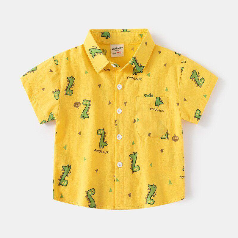 Children's Clothing Animal Summer Beachwear Lapel Polo Shirt