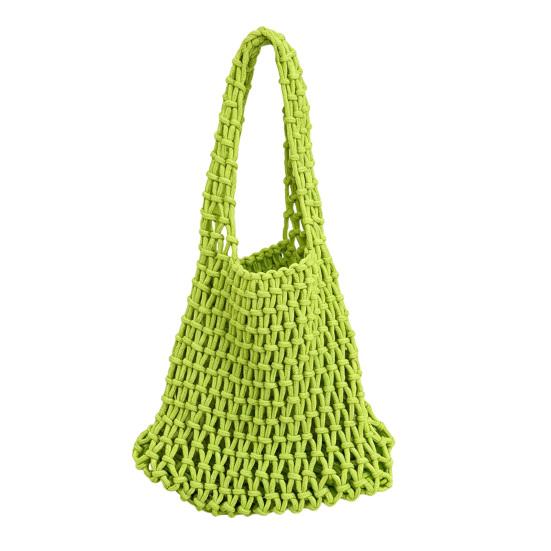 Hand Braided Tote Bag Large Capacity Boho Handbag Women Summer Beach Tote Rope Braided