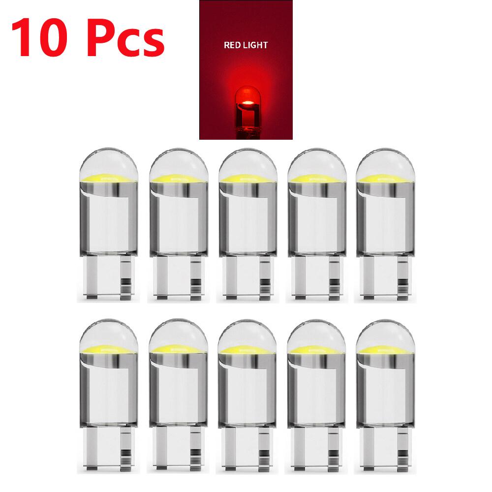 5/10Pcs T10 W5W Car Led Light COB Led Bulbs Car Wedge Light  Turn Side Lamp Acrylic Dome Reading Lights Instrument Lamp Auto License Plate Lamp DC12V