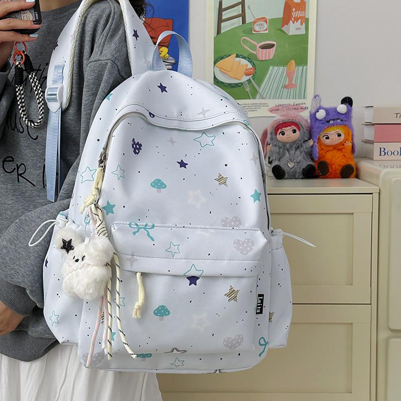 Schoolbag High-value Schoolbag Large Capacity Korean Version of Junior High School Students Female College Students Backpack Ins Wind High School
