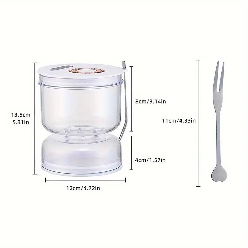 Kitchen Fermentation Jar with Pickle and Olive Fork Strainer Jar Hourglass Jar Strainer Flip Pickle Container for Food Storage