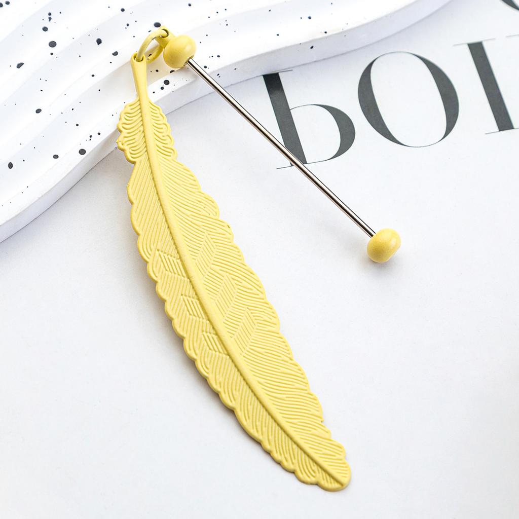 Funny Diy Beaded Feather Bookmark Children Student Reward Metal Book Mark Book Spare Parts Accessories Reading Stationery Gift