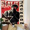 Michael Jackson Beat It Tapestry Wall Hanging, King of Pop Music Poster Art, Retro Wall Decor for Bedroom Living Room Dorm