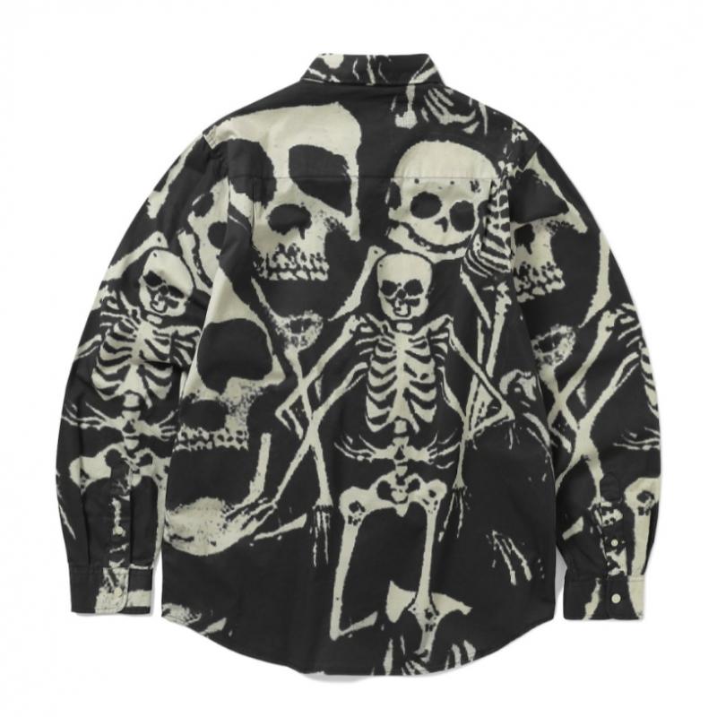 Thisisneverthat Skeleons Shirt Attraced Black