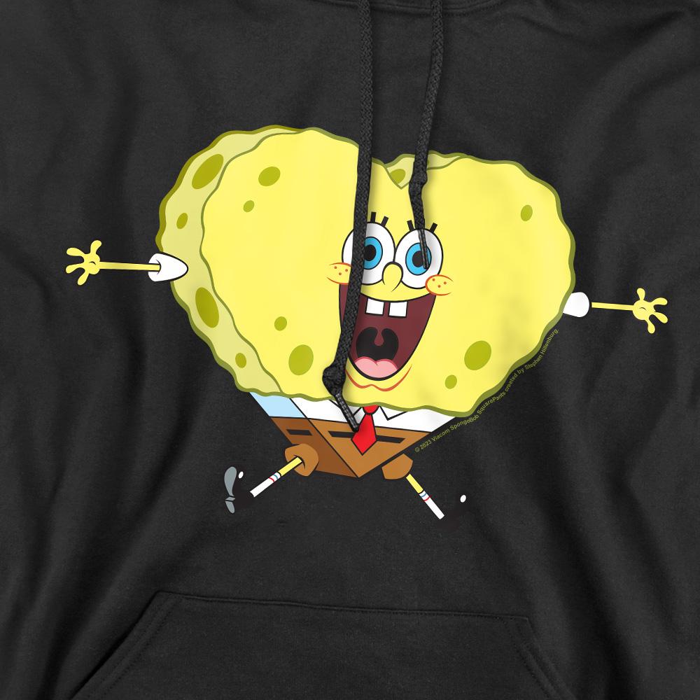 SpongeBob SquarePants Mens Heart-Shaped Sponge Valentine`s Day Hoodie