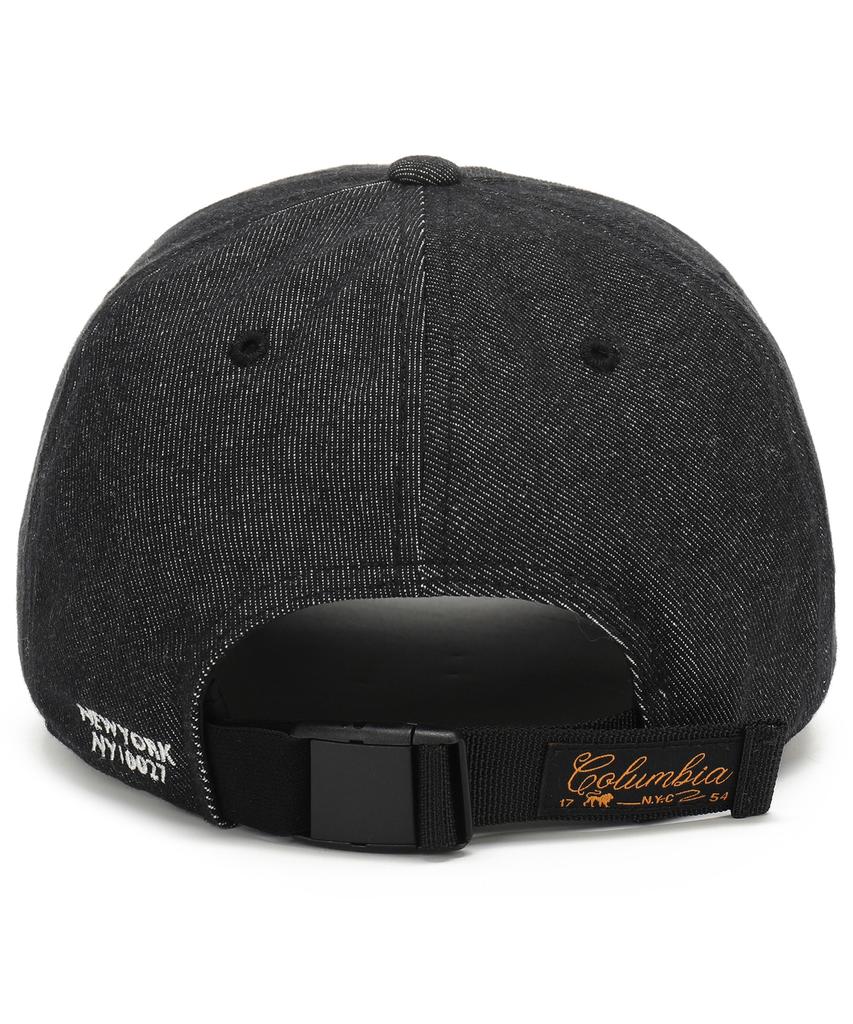 COLUMBIA UNIVERSITY Ny10027 Logo Denim Ball Cap Black Denim