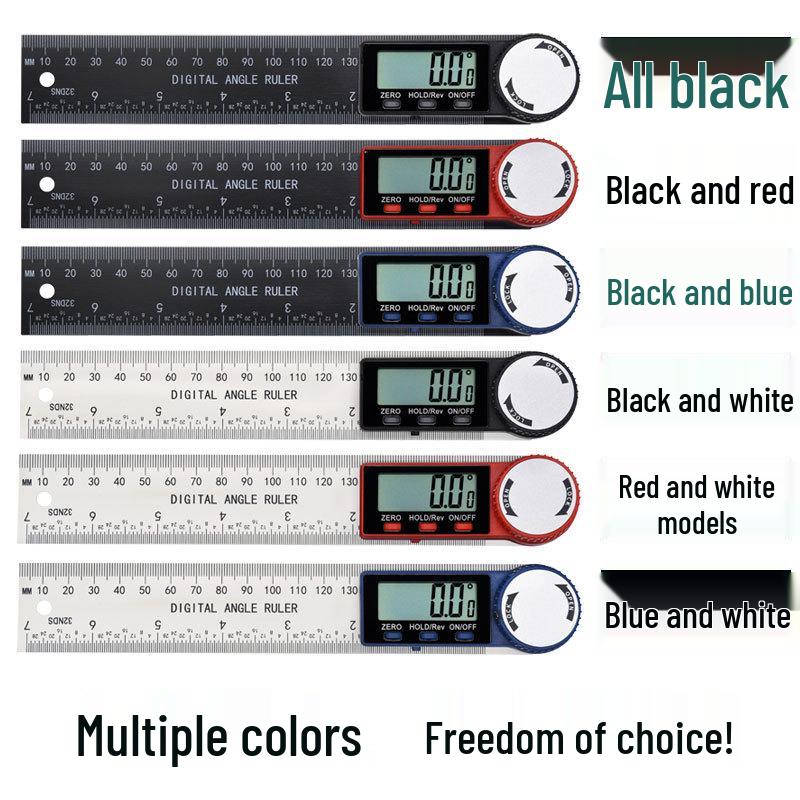 Display Digital Riglă de Unghi din Plastic și Raportor pentru Prelucrarea Lemnului
