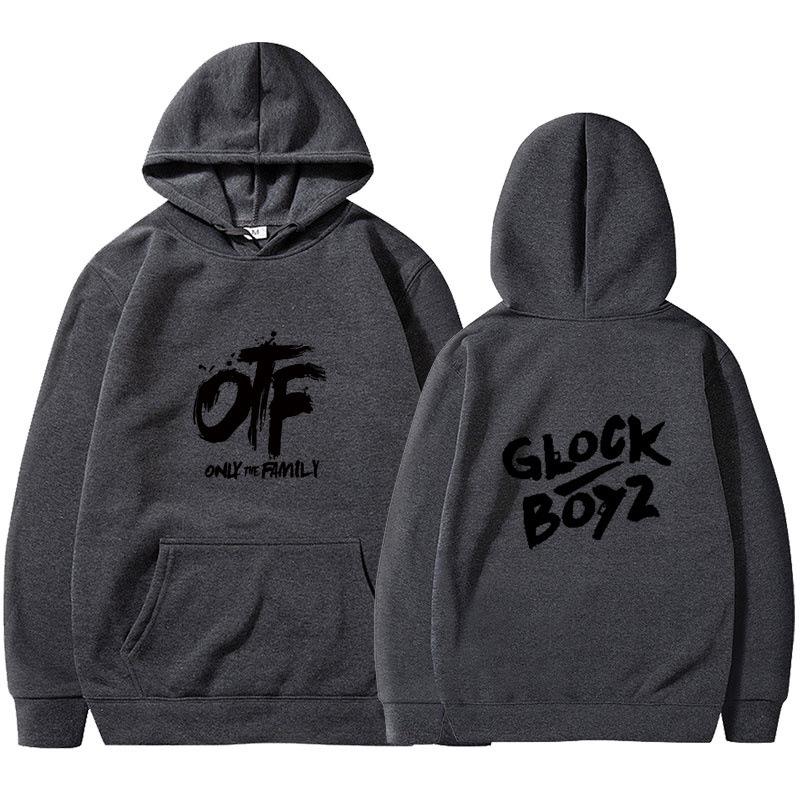 2025 new OTF letter print men's and women's hoodies spring and autumn goth casual comic pattern sweater