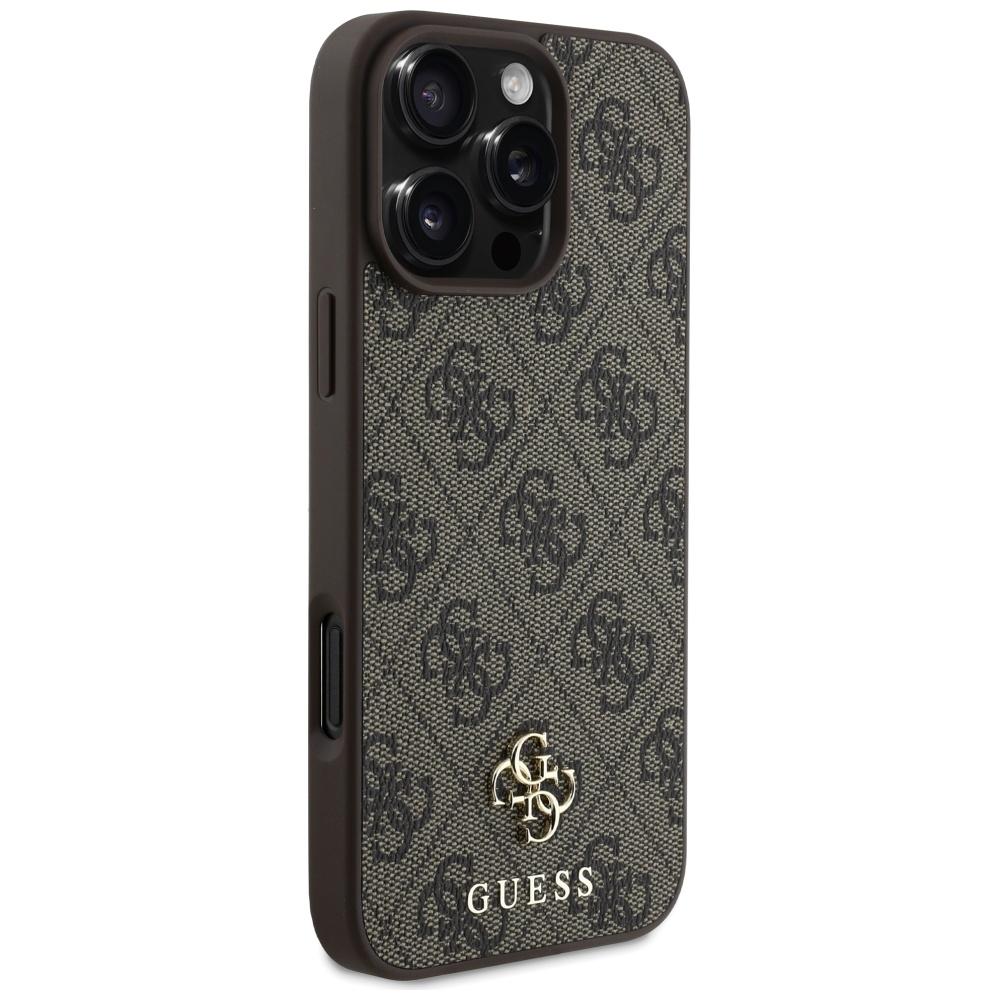 Guess Hc Pu 4G Small 4G And Classic Case For iPhone 16 Pro Magsafe Brown