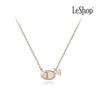 [LeShop] 14K Oval Boat Necklace (Gold Plated)_LJ5017BRN