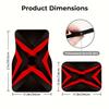 4pcs Black And Red Cross Dynamic Style Car Floor Mats, Trendy Cool Mecha Look, Wear-Resistant And Non-Slip Universal Floor Mats.