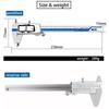 Electronic Digital Caliper Stainless Steel Slide Caliper Measuring Tool Electronic Micrometer Caliper with Large LCD