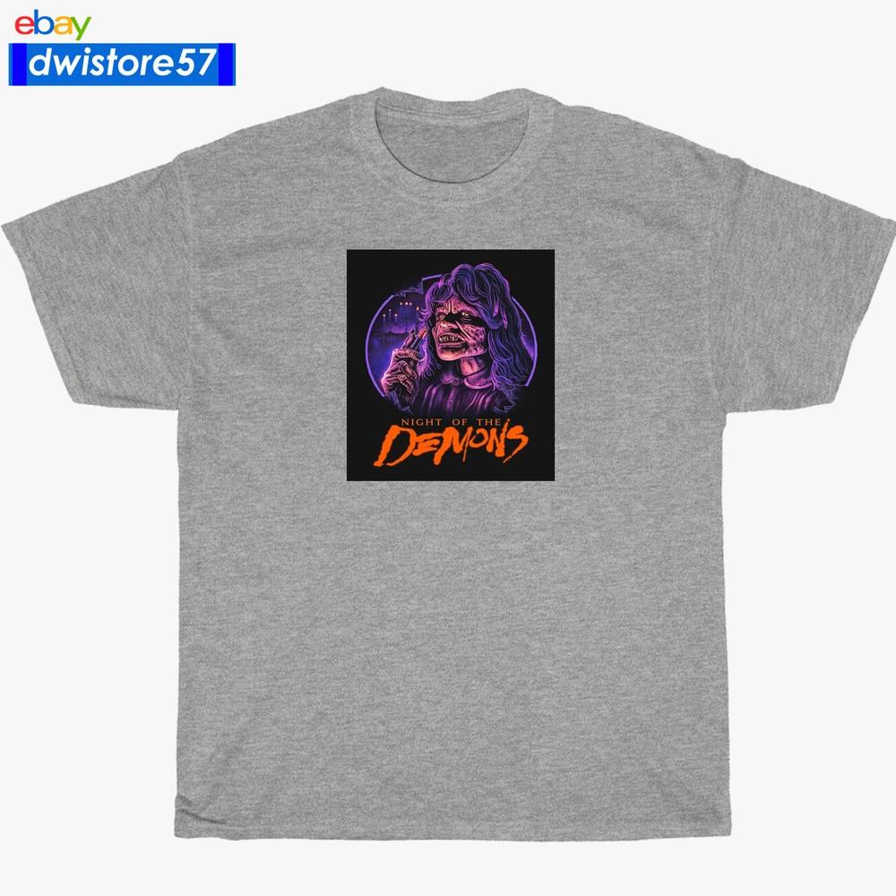 New Night of the Demons 1988 Horror Logo Navy/White/Gre wbr/ y Men s T-Shirt S-5XL Unisex T-Shirt XXXL