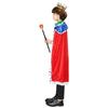 Königsrobe Kostüm für Kinder Königlicher Umhang Königsmantel mit Krone und Zepter Set Kinderkönig Cosplay für Karneval Ostern Purim