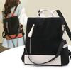 New Color Matching Backpack Women's Large-capacity Simple Anti-theft Commuter Schoolbag PU Leather Fashionable Portable Shoulder Bag