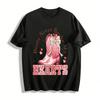 Pink Cowgirl Boots Graphic Tee Boots Never Broke My Hearts Top Pure Cotton T-shirt