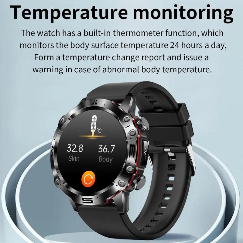2025 New Smart Watch For Men Health Blood PressureBlood Oxygen Uric Acid Fitness Tracker Watches Bluetooth Call ECG Smartwatch
