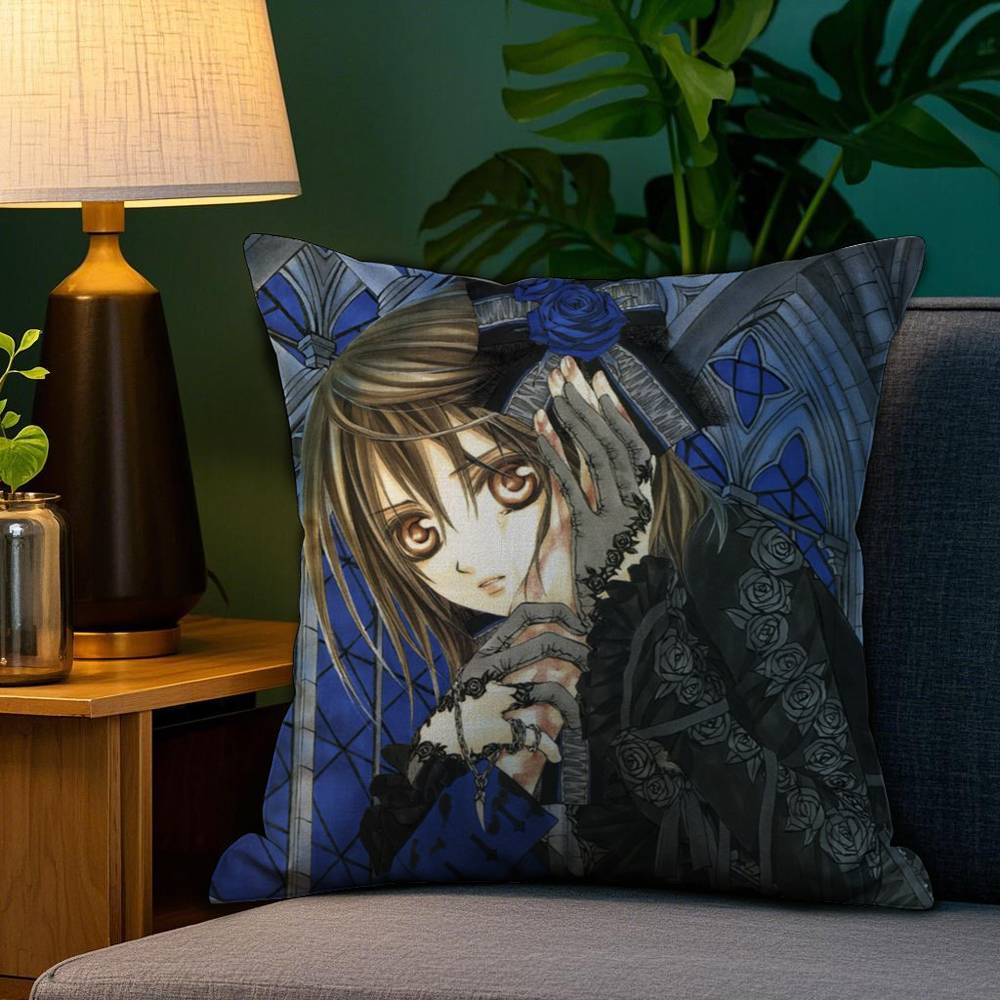 V-Vampire Knight Pillow Case Plush Fabric Soft Double Sided Print Sofa Cushion Cover Throw Pillow Covers