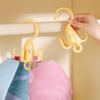 2 Pieces Plastic 360° Rotating Clothes Hook Cartoon Decorative Five Claw Hook Space Saving Rotatable Closet Hooks For Wardrobe